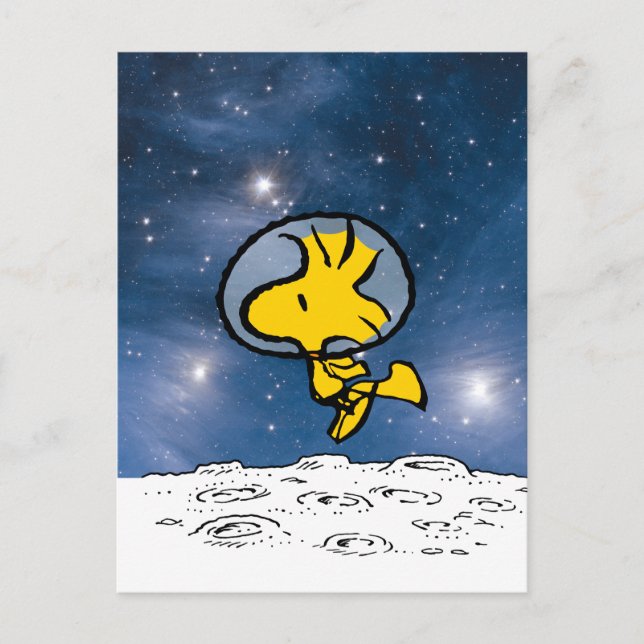 Carte Postale SPACE | Woodstock Astronaute (Devant)