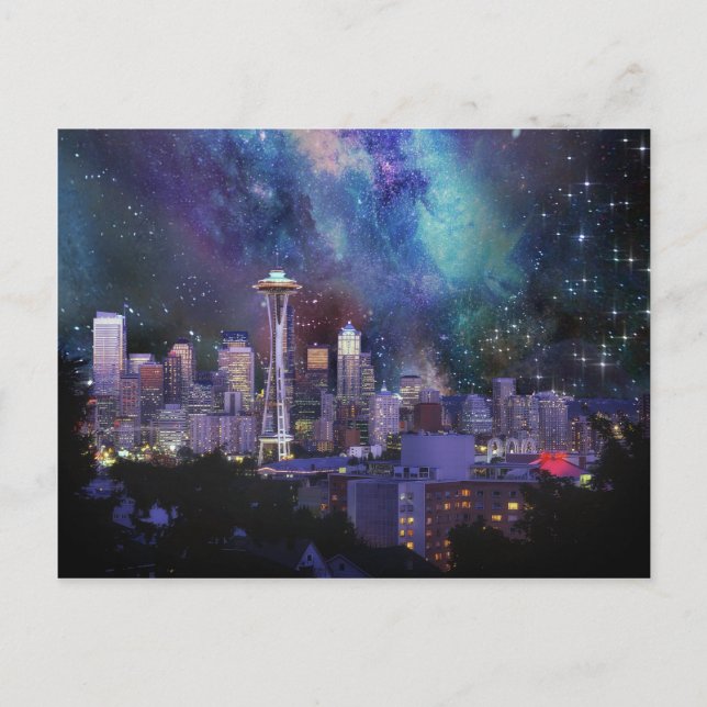 Carte Postale Spacey Seattle (Devant)
