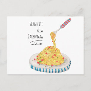 Carte Postale Spaghetti Alla Carbonara