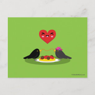 Carte Postale Spaghetti Meatballs Date romantique