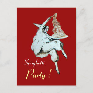 Carte Postale SPAGHETTI PARTY ITALIAN KITCHEN, RESTAURANT Recett