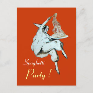 Carte Postale SPAGHETTI PARTY ITALIAN KITCHEN, RESTAURANT Recett