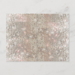 Carte postale Sparkly Faux Silver Sequin