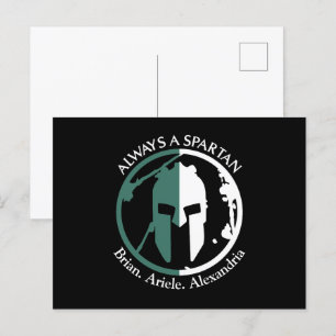 Carte Postale Spartan Fort Devenez écolo Personnaliser le nom