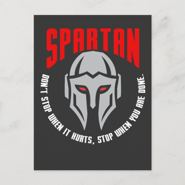 Carte Postale Spartan Warrior Fitness Fitness Fitness entraîneme (Devant)