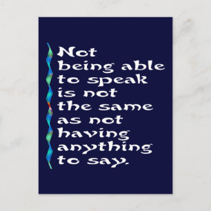 Carte postale Speak