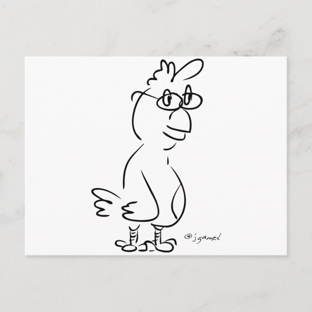 Carte Postale Spécifications du poulet (Devant)