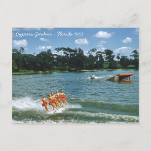 Carte Postale Spectacle de ski nautique Cypress Gardens des anné