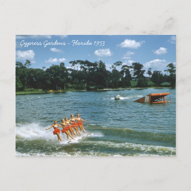 Carte Postale Spectacle de ski nautique Cypress Gardens des anné (Devant)