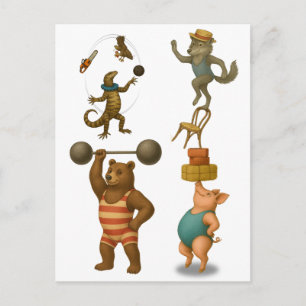 Carte Postale spectacles du cirque Dingaling Bros