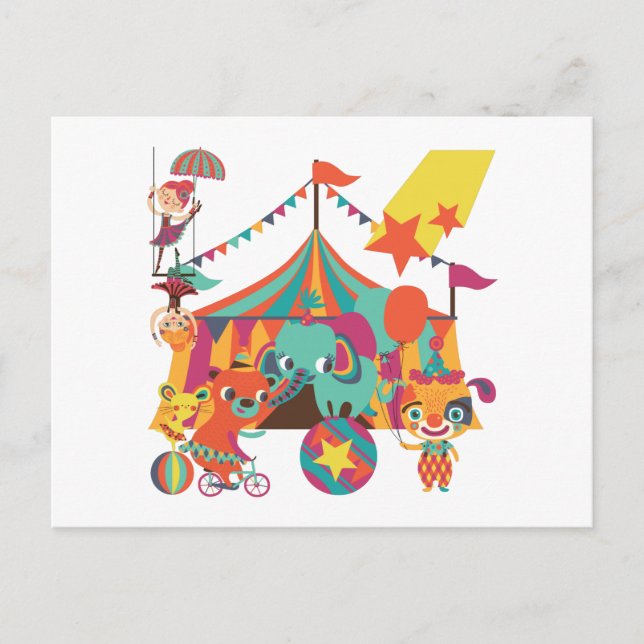 Carte Postale Spectateurs de cirque (Devant)