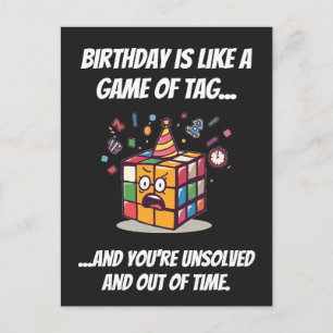 Carte Postale Speedcube Anniversaire Panique Drôle Tag Blague