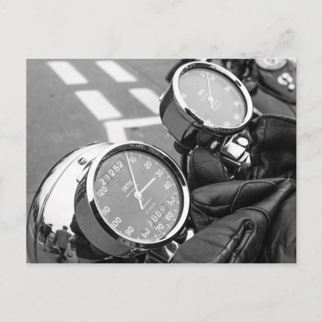 Carte Postale Speedomètre Moto Classique (Devant)