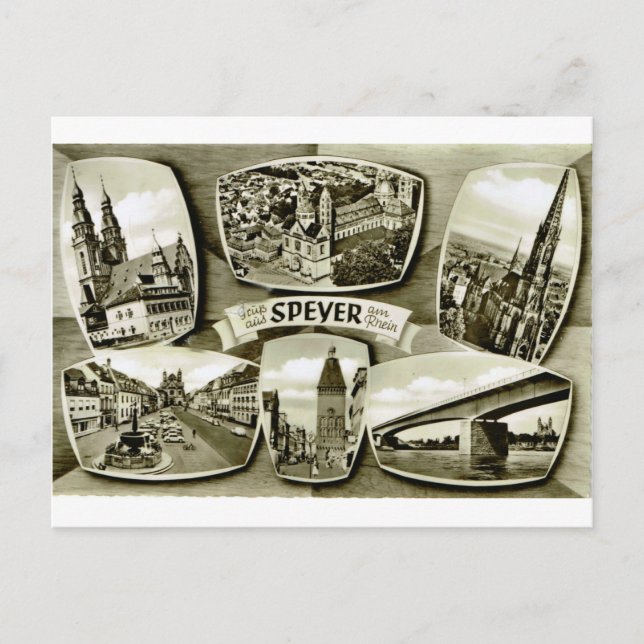 Carte Postale Speyer (Allemagne); multivision précoce (Devant)