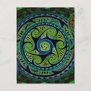 Carte Postale Sphères variées Noeud celtique vibrant
