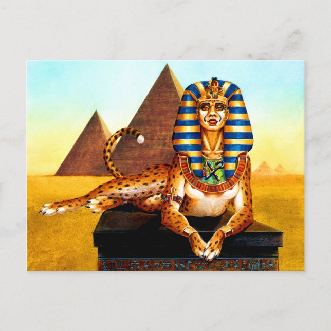 Carte Postale Sphinx aux yeux dorés (Devant)