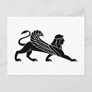 Carte Postale Sphinx, design de relief grec