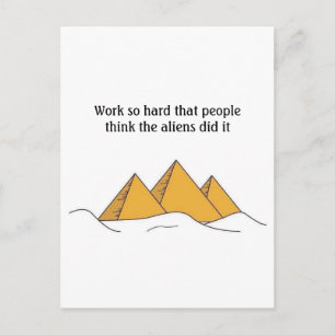 Carte Postale Sphinx Pyramides Égypte Antique Drôle Aliens Phara