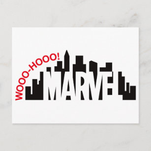 Carte Postale Spider-Man City Skyline Marvel Logo