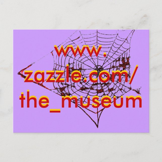 Carte Postale Spider Web Le MUSÉE Zazzle le_musée (Devant)