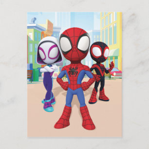 Carte Postale Spidey Team en ville