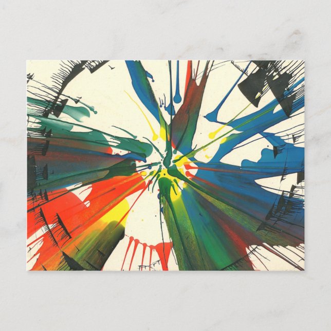 Carte Postale Spin-Art 1974. Ma toute première oeuvre d'art. (Devant)