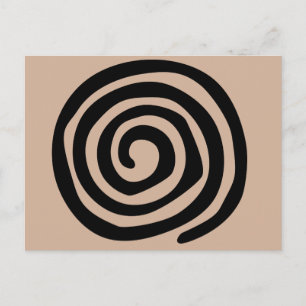 Carte Postale Spiral pétroglyphe Aztec art tribal