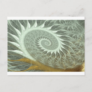 Carte Postale Spirale cosmique - Géométrie sacrée Spirale dorée