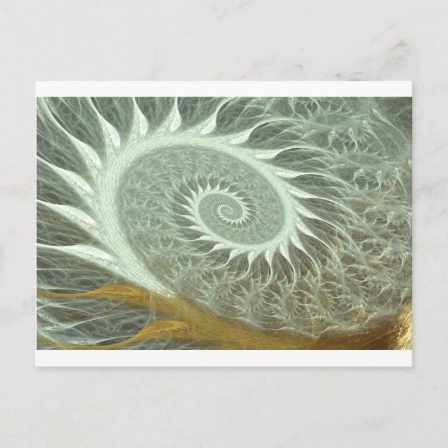 Carte Postale Spirale cosmique - Géométrie sacrée Spirale dorée (Devant)
