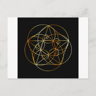 Carte Postale Spirale de Fibonacci - La géométrie sacrée