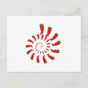 Carte Postale Spirale de Pepper Diva Rouge