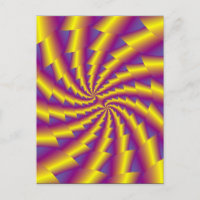 Carte postale spirale dorée