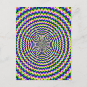 CARTE POSTALE SPIRALE PSYCHÉDÉLIQUE.