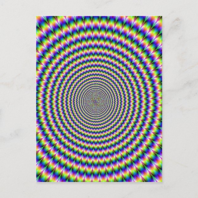 CARTE POSTALE SPIRALE PSYCHÉDÉLIQUE. (Devant)