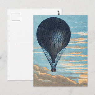 Carte Postale Spirit of Flight : Hot Air Balloon Ride Art Vintag