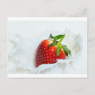 Carte Postale Splash fraise