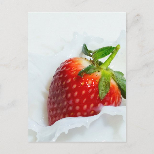 Carte Postale Splash fraise (Devant)