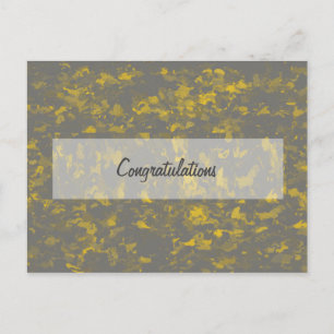 Carte Postale Splashes de peinture gris et jaune