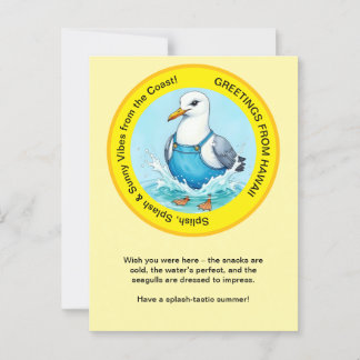 Carte Postale Splish Splash-tastic été Hawaii accueil oiseau