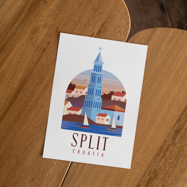 Carte Postale Split Croatie Dalmatie Vintage (Split Croatia Dalmatia Vintage Postcard)