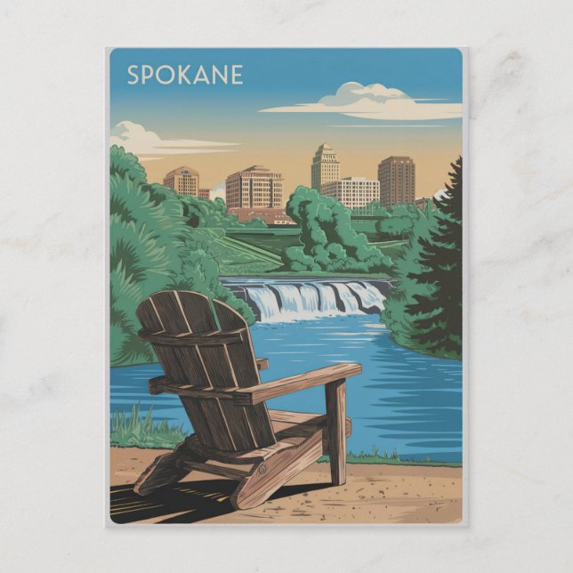 Carte Postale Spokane Vintage (Devant)