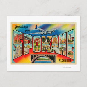 Carte Postale Spokane, Washington - Scènes de grandes lettres 3