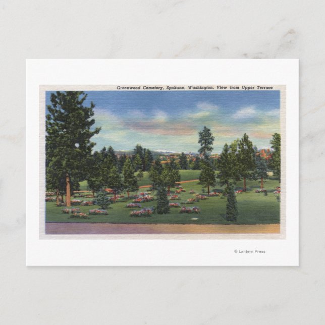 Carte Postale Spokane, Washington - Terrasse supérieure (Devant)