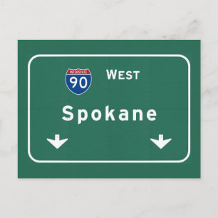 Carte Postale Spokane Washington wa Interstate Highway Freeway :