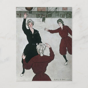 Carte Postale Sports Anciens, Joueuses de Basket-ball en Jeu