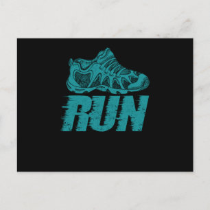 Carte Postale Sports Shoe Run Funny Running Sprint Jogging