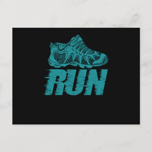 Carte Postale Sports Shoe Run Funny Running Sprint Jogging (Devant)