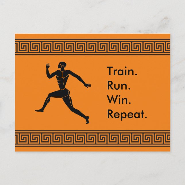 Carte Postale Sports sportifs grecs en course Formule gagnante (Devant)