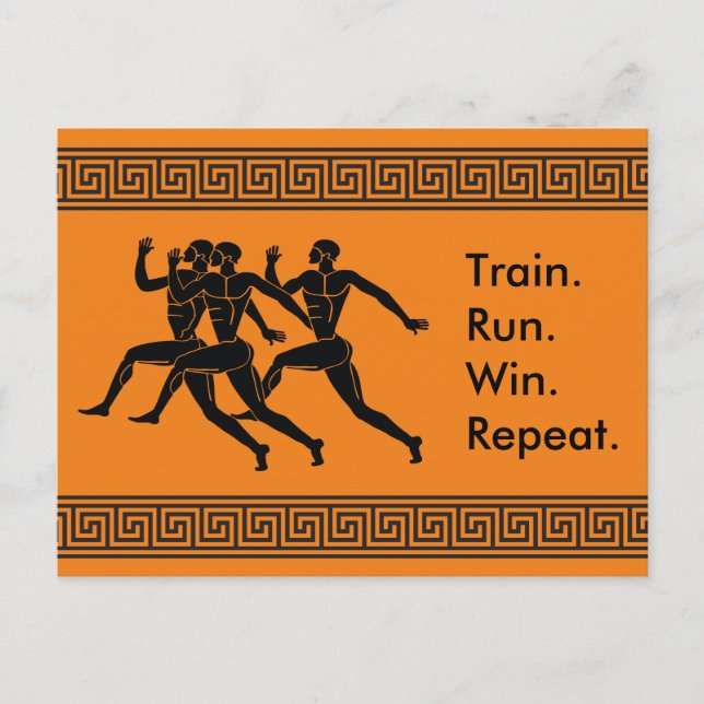 Carte Postale Sports sportifs grecs en course Formule gagnante (Devant)