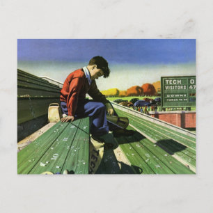 Carte Postale Sports Vintage, Supporteur de football triste avec